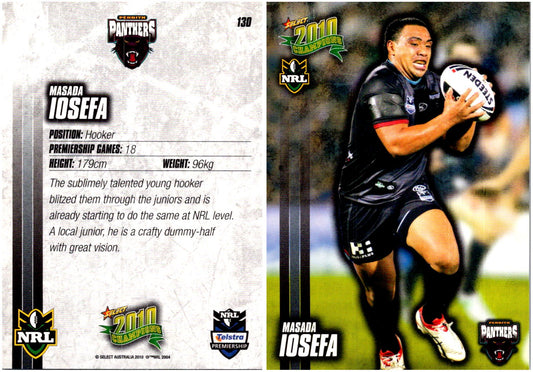 Card #  130 Masada Iosefa NRL 2010 Champions