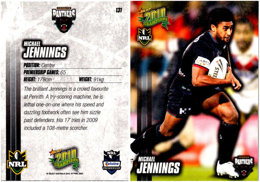 Card #  131 Michael Jennings NRL 2010 Champions