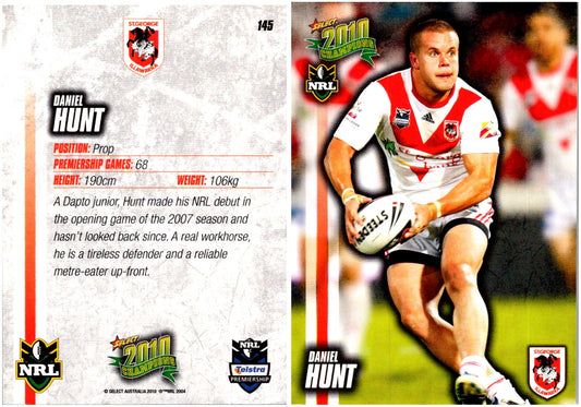 Card #  145 Daniel Hunt NRL 2010 Champions