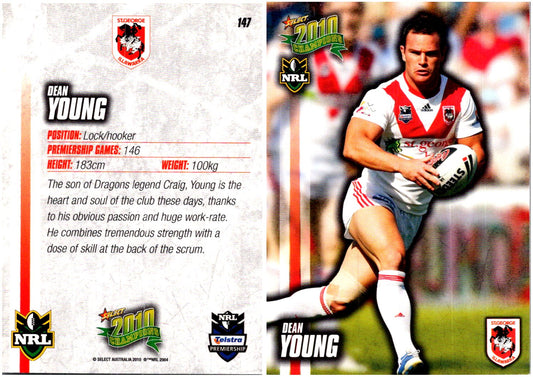 Card #  147 Dean Young NRL 2010 Champions