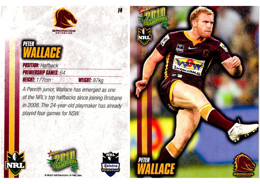 Card #  014 Peter Wallace NRL 2010 Champions
