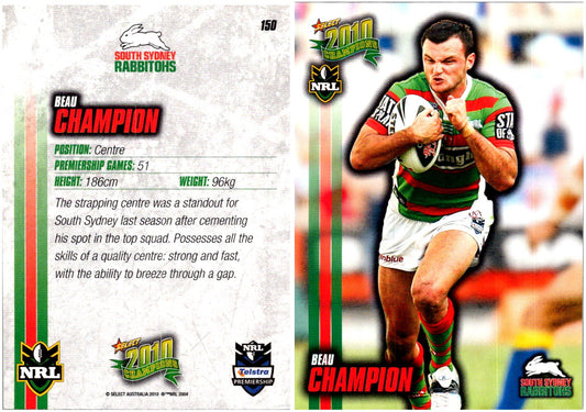 Card #  150 Beau Champion NRL 2010 Champions