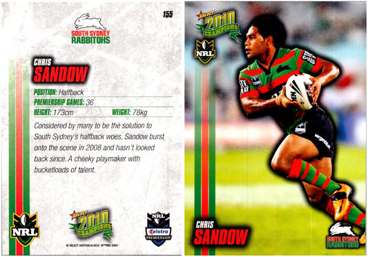 Card #  155 Chris Sandow NRL 2010 Champions