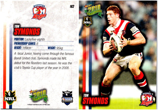 Card #  162 Tom Symonds NRL 2010 Champions