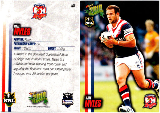 Card #  167 Nate Myles NRL 2010 Champions