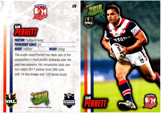 Card #  170 Sam Perrett NRL 2010 Champions