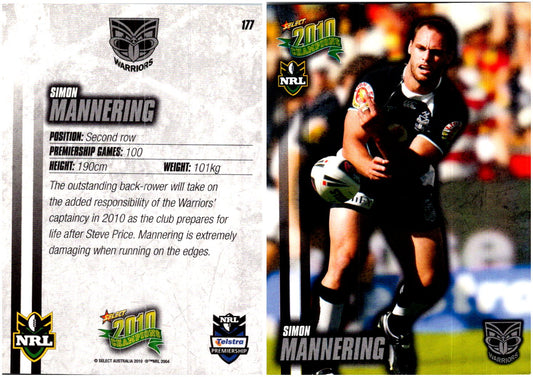 Card #  177 Simon Mannering NRL 2010 Champions