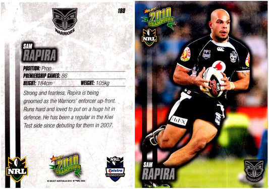 Card #  180 Sam Rapira NRL 2010 Champions