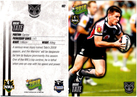 Card #  182 Brent Tate NRL 2010 Champions