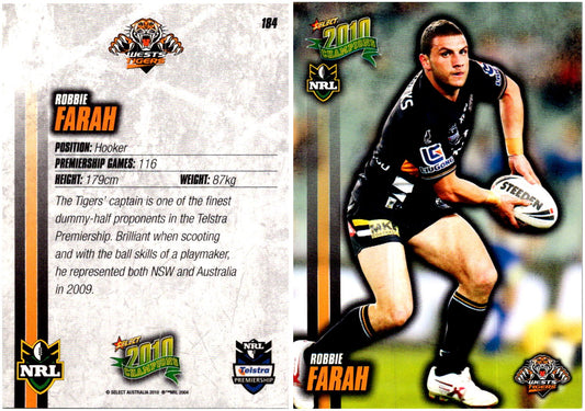 Card #  184 Robbie Farah NRL 2010 Champions
