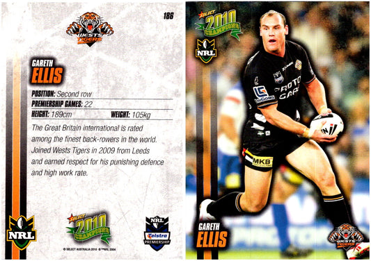 Card #  186 Gareth Ellis NRL 2010 Champions