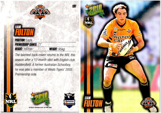 Card #  191 Liam Fulton NRL 2010 Champions