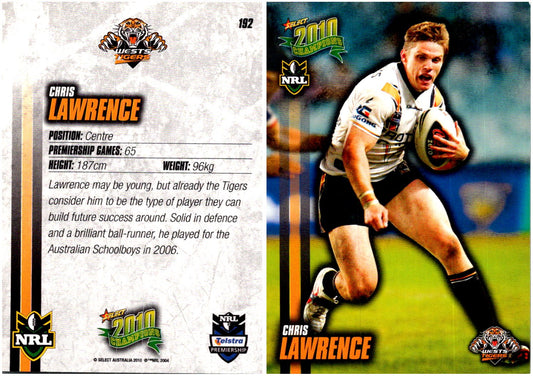 Card #  192 Chris Lawrence NRL 2010 Champions