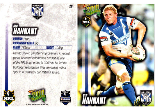 Card #  020 Ben Hannant NRL 2010 Champions