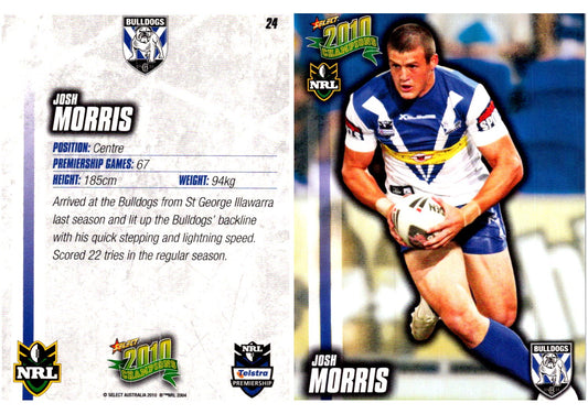 Card #  024 Josh Morris NRL 2010 Champions