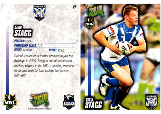 Card #  027 David Stagg NRL 2010 Champions
