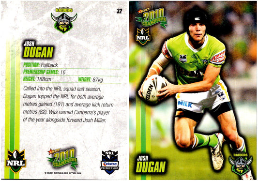 Card #  032 Josh Dugan NRL 2010 Champions