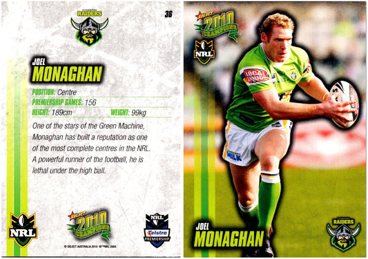 Card #  036 Joel Monaghan NRL 2010 Champions