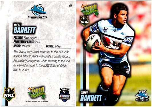 Card #  041 Trent Barrett NRL 2010 Champions