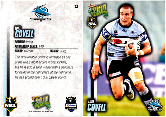 Card #  043 Luke Covell NRL 2010 Champions