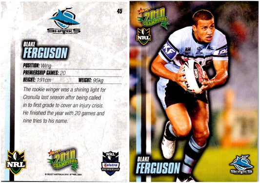 Card #  045 Blake Ferguson NRL 2010 Champions