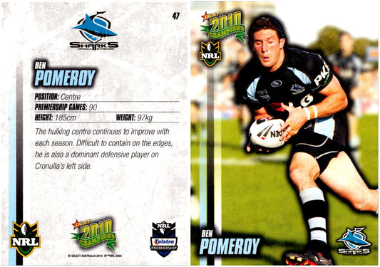 Card #  047 Ben Pomeroy NRL 2010 Champions