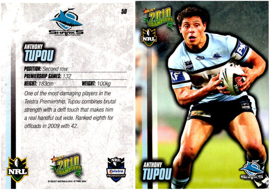 Card #  050 Anthony Tupou NRL 2010 Champions