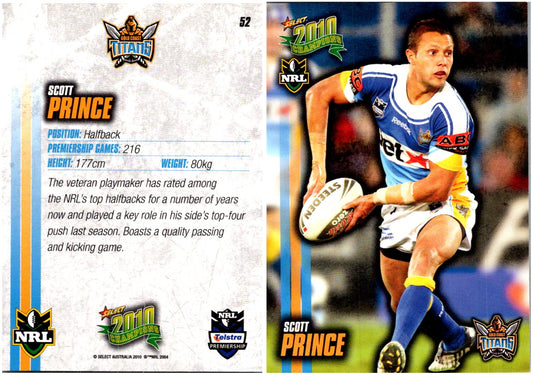 Card #  052 Scott Prince NRL 2010 Champions