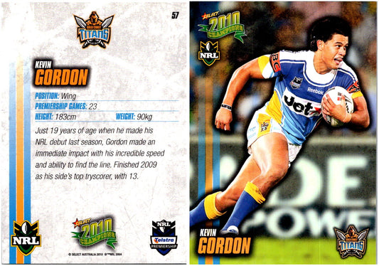 Card #  057 Kevin Gordon NRL 2010 Champions