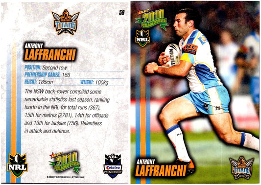 Card #  059 Anthony Laffranchi NRL 2010 Champions