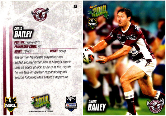 Card #  065 Chris Bailey NRL 2010 Champions