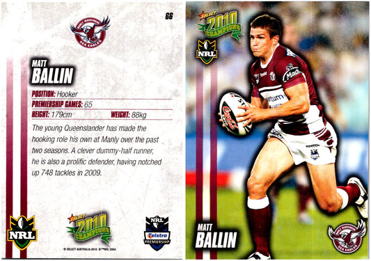 Card #  066 Matt Ballin NRL 2010 Champions