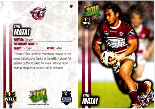 Card #  070 Steve Matai NRL 2010 Champions