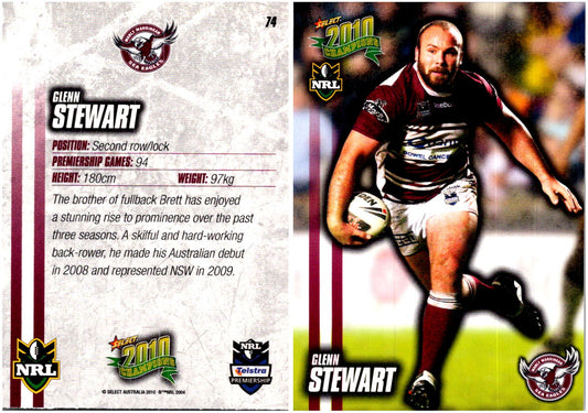Card #  074 Glenn Stewart NRL 2010 Champions