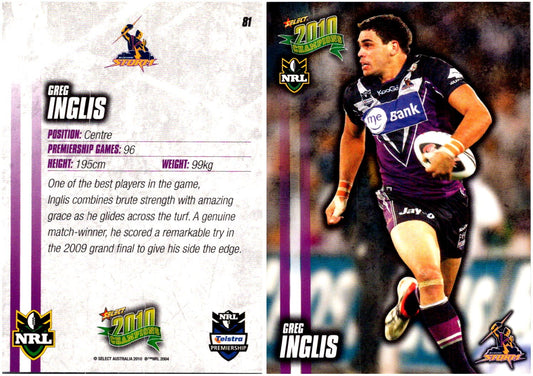 Card #  081 Greg Inglis NRL 2010 Champions