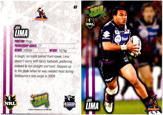 Card #  083 Jeff Lima NRL 2010 Champions