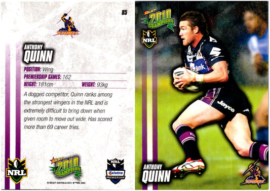 Card #  085 Anthony Quinn NRL 2010 Champions
