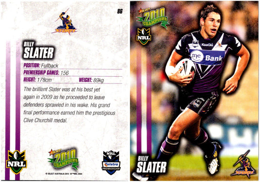 Card #  086 Billy Slater NRL 2010 Champions
