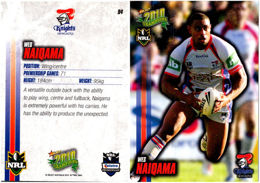 Card #  094 Wes Naiqama NRL 2010 Champions