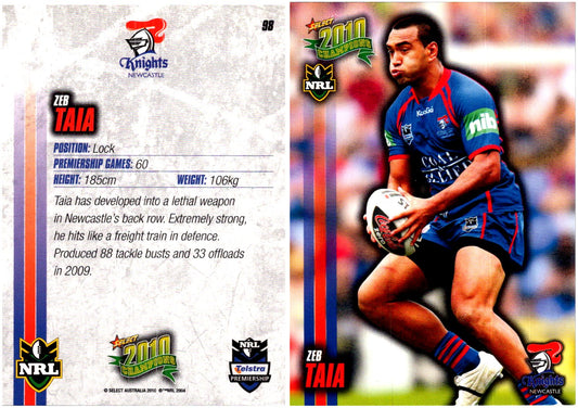 Card #  098 Zeb Taia NRL 2010 Champions