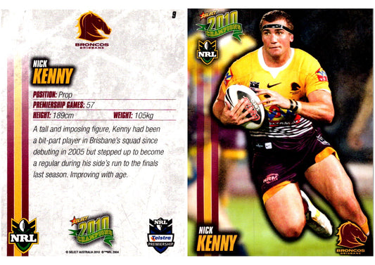 Card #  009 Nick Kenny NRL 2010 Champions