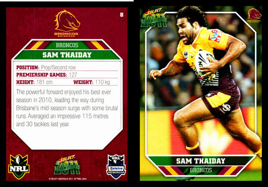 Card #  008 Sam Thaiday NRL 2011 Champions