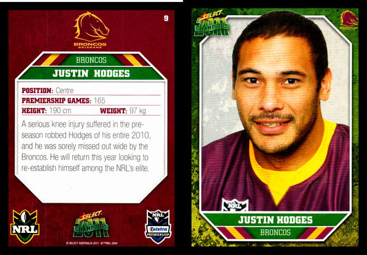 Card #  009 Justin Hodges NRL 2011 Champions