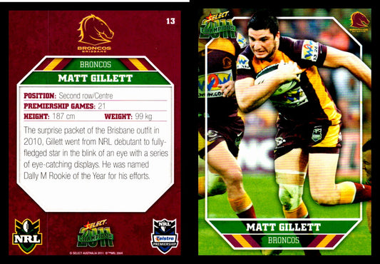 Card #  013 Matt Gillett NRL 2011 Champions