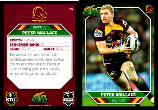 Card #  015 Peter Wallace NRL 2011 Champions