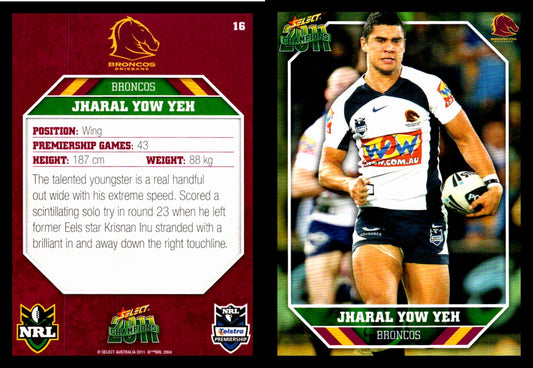 Card #  016 Jharal Yow Yeh NRL 2011 Champions