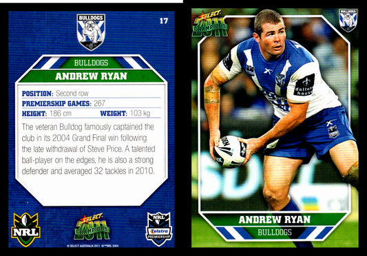 Card #  017 Andrew Ryan NRL 2011 Champions