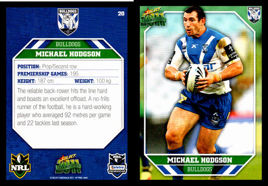 Card #  020 Michael Hodgson NRL 2011 Champions