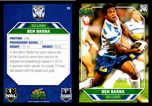 Card #  021 Ben Barba NRL 2011 Champions