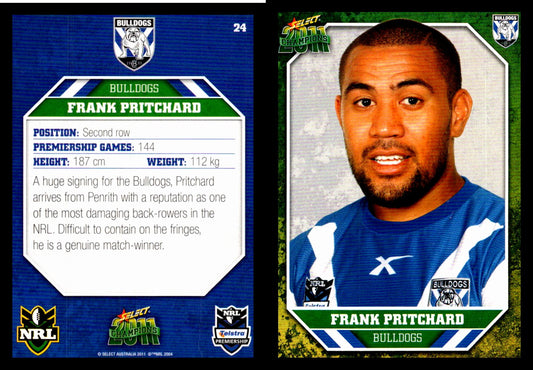 Card #  024 Frank Pritchard NRL 2011 Champions